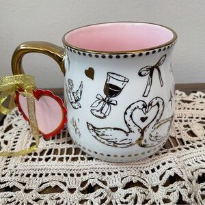 Global Design Connection Swan Wedding/Anniversary/Love Coffee Mug NWT